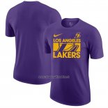 Maglia Manica Corta Los Angeles Lakers Viola
