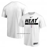 Maglia Manica Corta Miami Heat Practice Performance 2022-23 Bianco