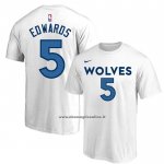 Maglia Manica Corta Minnesota Timberwolves Anthony Edwards Bianco