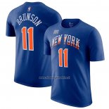 Maglia Manica Corta New York Knicks Jalen Brunson Citta 2023-24 Blu