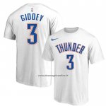 Maglia Manica Corta Oklahoma City Thunder Josh Giddey Bianco