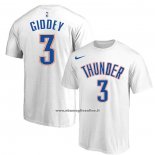 Maglia Manica Corta Oklahoma City Thunder Josh Giddey Bianco