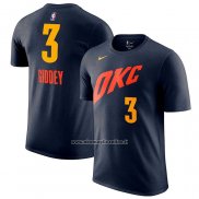 Maglia Manica Corta Oklahoma City Thunder Josh Giddey Citta 2023-24 Blu