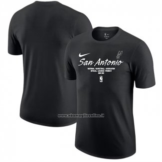Maglia Manica Corta San Antonio Spurs Nero