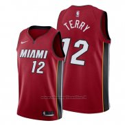 Maglia Miami Heat Emanuel Terry NO 12 Statement Rosso