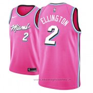 Maglia Miami Heat Wayne Ellington NO 2 Earned 2018-19 Rosa