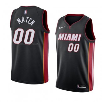 Maglia Miami Heat Yante Maten NO 00 Icon 2018 Nero