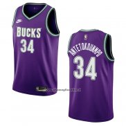 Maglia Milwaukee Bucks Giannis Antetokounmpo #34 Classic 2022-23 Viola