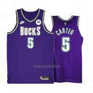 Maglia Milwaukee Bucks Jevon Carter #5 Classic 2022-23 Viola