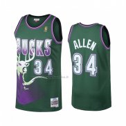 Maglia Milwaukee Bucks Ray Allen NO 34 Hardwood Classics Verde