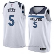 Maglia Minnesota Timberwolves Gorgui Dieng NO 5 Association 2018 Bianco