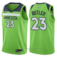 Maglia Minnesota Timberwolves Jimmy Butler NO 23 Statement 2017-18 Verde
