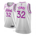 Maglia Minnesota Timberwolves Karl-Anthony Towns NO 32 Earned 2018-19 Grigio