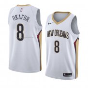 Maglia New Orleans Pelicans Jahlil Okafor NO 8 Association 2018 Bianco