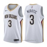 Maglia New Orleans Pelicans Nikola Mirotic NO 3 Association 2017-18 Bianco