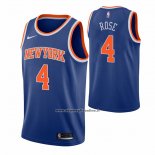 Maglia New York Knicks Derrick Rose #4 Icon Blu