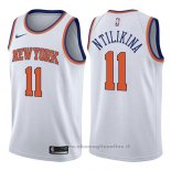 Maglia New York Knicks Frank Ntilikina NO 11 Association 2017-18 Bianco
