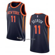 Maglia New York Knicks Jalen Brunson #11 Statement 2022-23 Nero