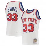 Maglia New York Knicks Patrick Ewing #33 Mitchell & Ness 1985-86 Bianco