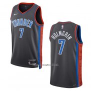 Maglia Oklahoma City Thunder Chet Holmgren #7 Citta 2022-23 Grigio