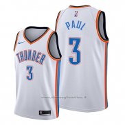 Maglia Oklahoma City Thunder Chris Paul NO 3 Association Bianco