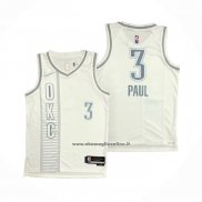 Maglia Oklahoma City Thunder Chris Paul #3 Citta 2021-22 Bianco