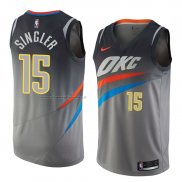 Maglia Oklahoma City Thunder Kyle Singler NO 15 Citta 2018 Grigio