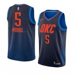 Maglia Oklahoma City Thunder Markieff Morris NO 5 Statement 2018 Blu