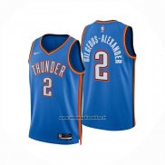 Maglia Oklahoma City Thunder Shai Gilgeous Alexander No 2 Icon 2024-25 Blu