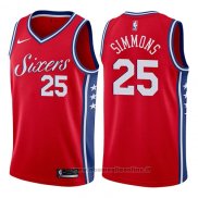 Maglia Philadelphia 76ers Ben Simmons NO 25 2017-18 Rosso