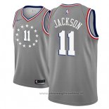 Maglia Philadelphia 76ers Demetrius Jackson NO 11 Citta 2018-19 Grigio