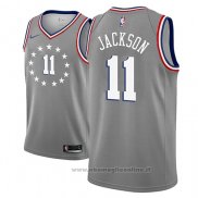 Maglia Philadelphia 76ers Demetrius Jackson NO 11 Citta 2018-19 Grigio