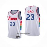 Maglia Philadelphia 76ers Lebron James No 23 Citta 2024-25 Bianco