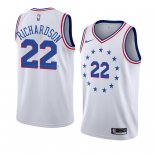 Maglia Philadelphia 76ers Malachi Richardson NO 22 Earned 2018-19 Bianco