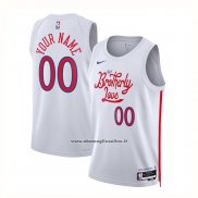 Maglia Philadelphia 76ers Personalizzate Citta 2022-23 Bianco