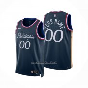 Maglia Philadelphia 76ers Personalizzate Citta 2025-26 Blu