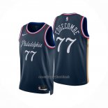 Maglia Philadelphia 76ers V.j. Edgecombe No 77 Citta 2025-26 Blu