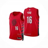 Maglia Portland Trail Blazers Hansen Yang No 16 Statement 2024-25 Rosso