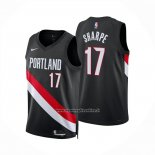 Maglia Portland Trail Blazers Shaedon Sharpe No 17 Icon 2025-26 Nero