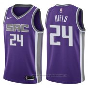 Maglia Sacramento Kings Buddy Hield NO 24 Icon 2017-18 Viola