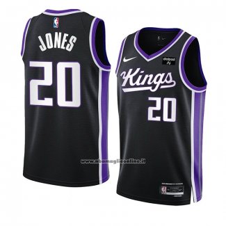 Maglia Sacramento Kings Colby Jones #20 Icon 2023-24 Nero