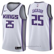 Maglia Sacramento Kings Justin Jackson NO 25 Association 2017-18 Bianco