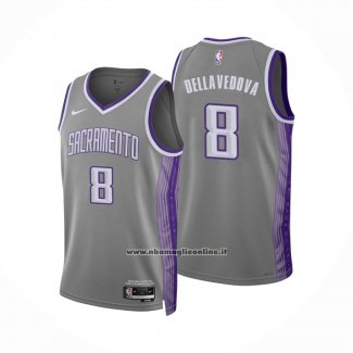 Maglia Sacramento Kings Matthew Dellavedova #8 Citta 2022-23 Grigio