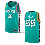 Maglia San Antonio Spurs Jordan Hall #55 Citta 2022-23 Verde