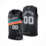 Maglia San Antonio Spurs Personalizzate Citta 2025-26 Nero