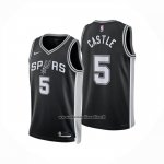 Maglia San Antonio Spurs Stephon Castle No 5 Icon 2024-25 Nero