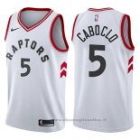 Maglia Toronto Raptors Bruno Caboclo NO 5 Association 2017-18 Bianco