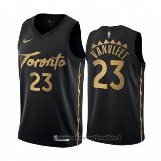 Maglia Toronto Raptors Fred Vanvleet NO 23 Citta 2019-20 Nero