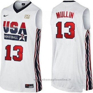 Maglia USA 1992 Chris Mullin NO 13 Bianco