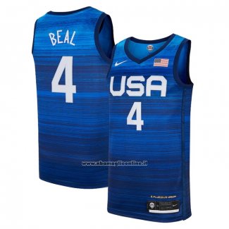 Maglia USA 2021 Bradley Beal #4 Blu